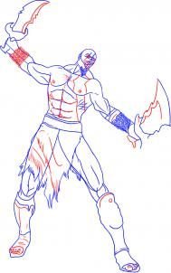 Раскраски мортал комбат Кратос