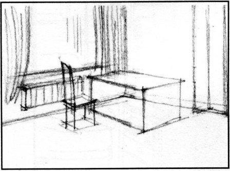 Эскиз интерьера музея