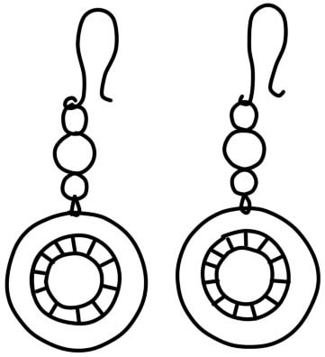 Раскраска сережки