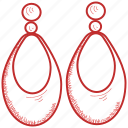 Сережки раскраска для детей