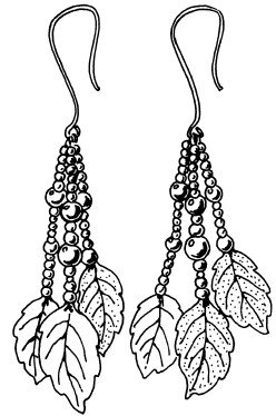 Серьги карандашом