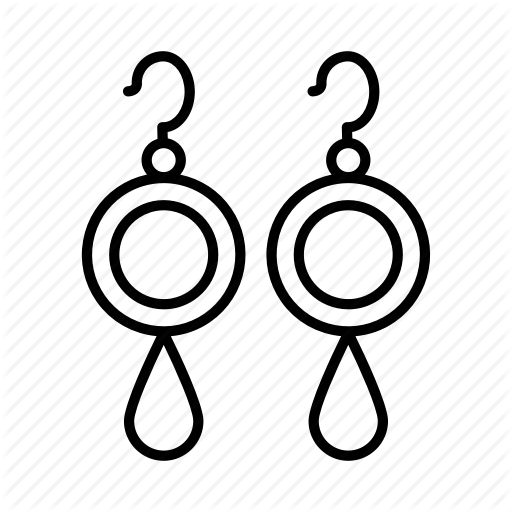 Серьги нарисованные