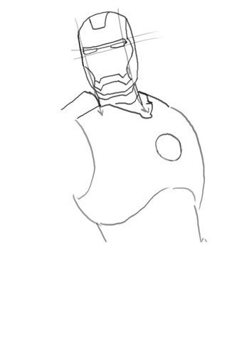 Железный человек рисунок карандашом легкий