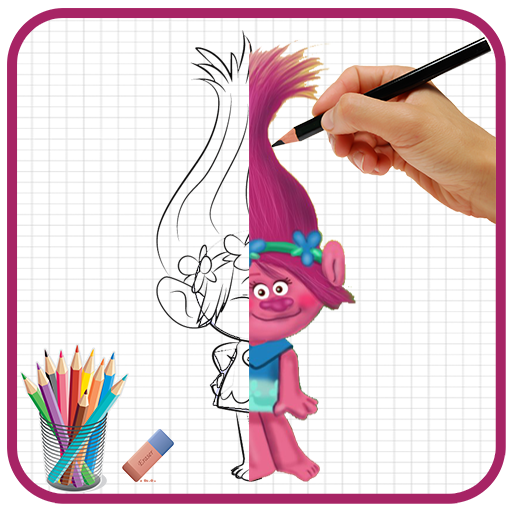 Рисунки Тролли ручкой