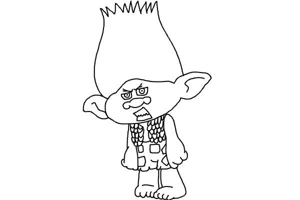 Тролль рисунок карандашом