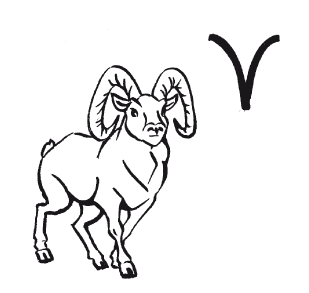 Овен знак зодиака карандашом