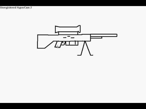 Снайперка рисунок карандашом легкий