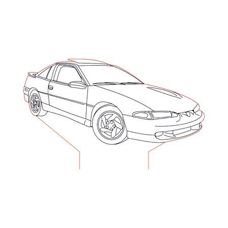 Mitsubishi Eclipse чертеж