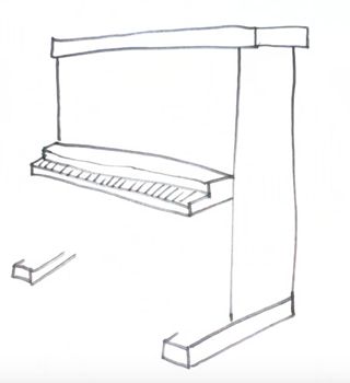 Нарисовать фортепиано поэтапно