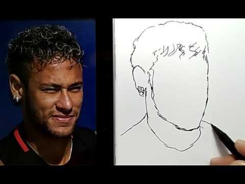 Нарисовать Неймара поэтапно в ПСЖ