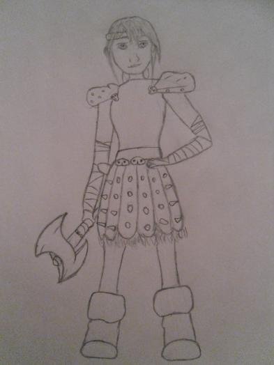 Астрид карандашом