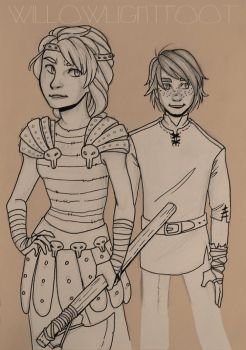 Рисунки Иккинга и Астрид