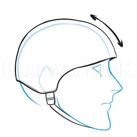 Военная каска карандашом