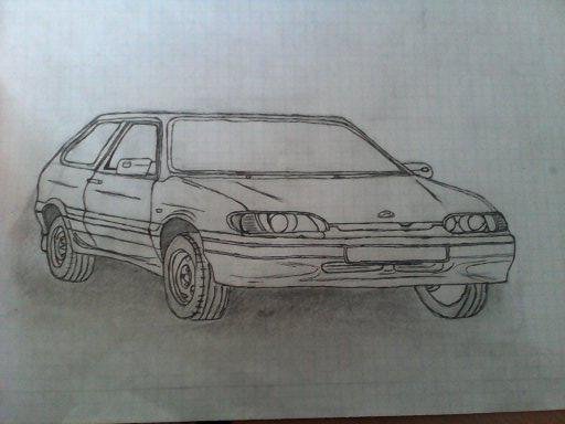 ВАЗ 2115 нарисованная спереди