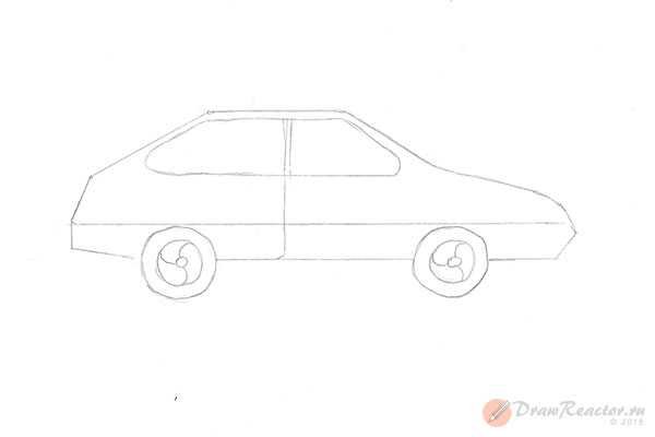 ВАЗ 2114 сбоку рисунок