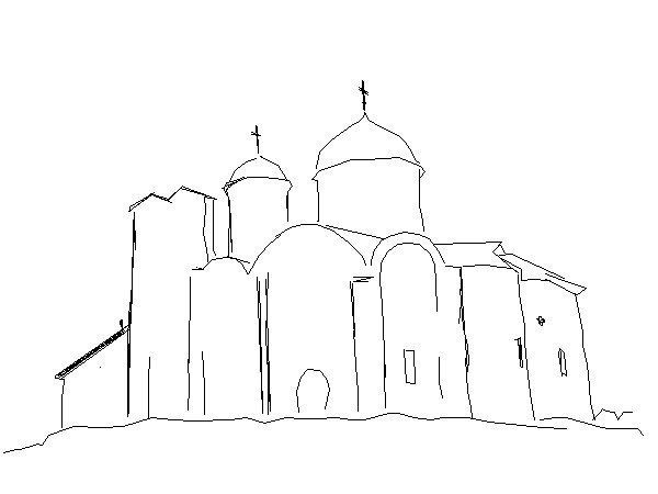 Нарисовать храм карандашом