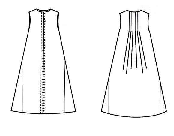 Трафарет сарафана для рисования