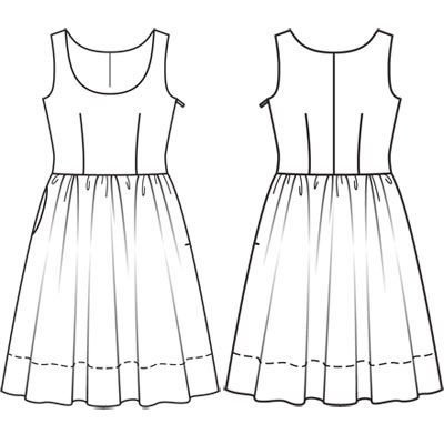 Сарафан зарисовка