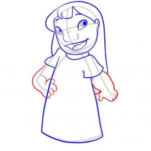 Нарисовать Лило поэтапно