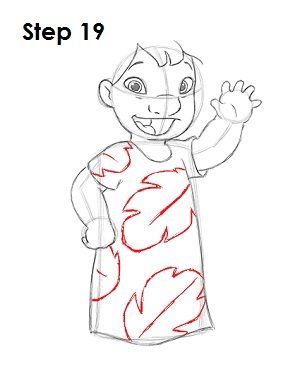 Лило рисунок поэтапно