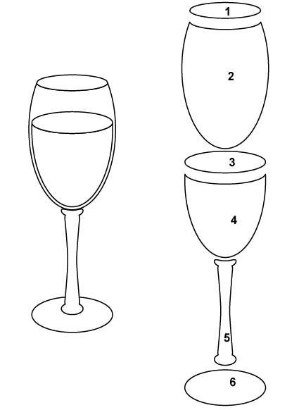 Винный бокал с узором