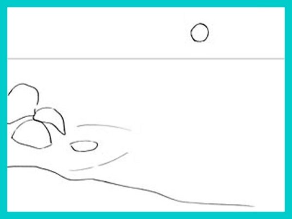 Закат рисунок карандашом