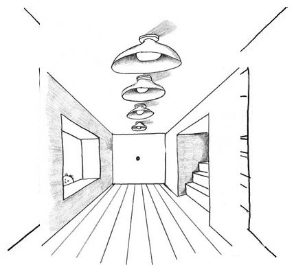 Свет в комнате зарисовки