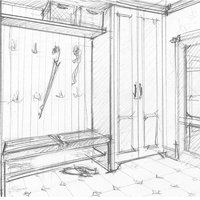 Перспектива прихожей рисунок