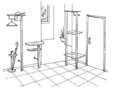 Рисунки карандашом прихожие габаритами 1200 на 4000