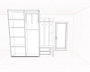 Коридор школы в перспективе