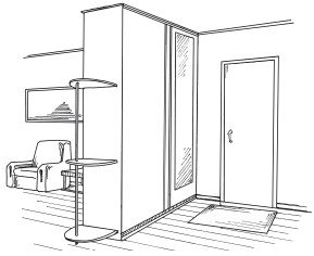 Коридор раскраска