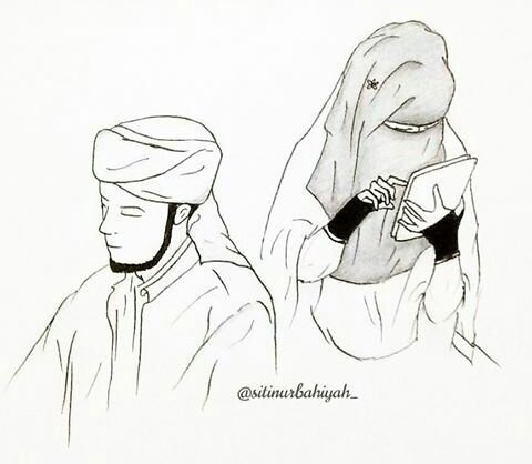 Рисунки карандашом исламские пары