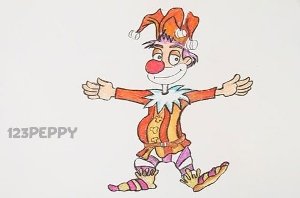 Поэтапное рисование петрушки