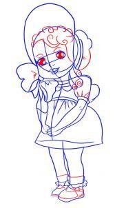 Пупс нарисовать пошагово