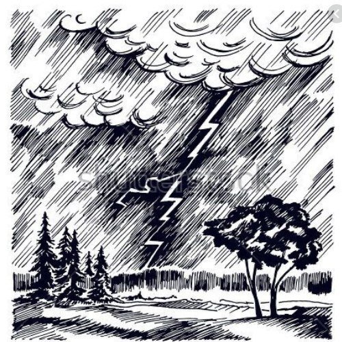 Гроза рисунок