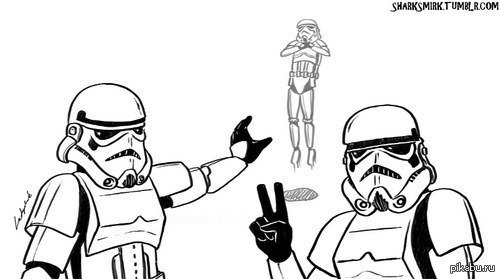 Шлем штурмовика Star Wars рисунок