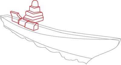 Корабль эсминец поэтапно