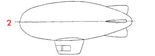 Дирижабль рисунок поэтапно