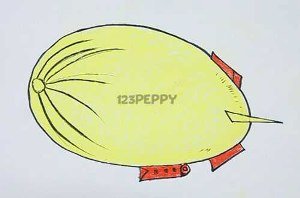 Дирижабль рисунок поэтапно