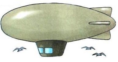 Дирижабль нарисовать поэтапно