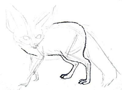 Нарисовать Фенька поэтапно