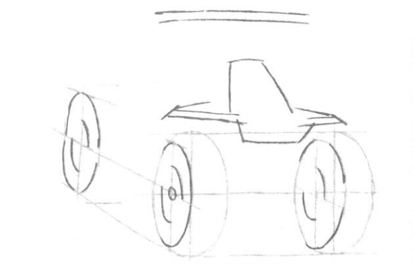 Поэтапное рисование квадроцикла