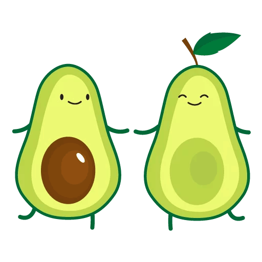 Авокадо мультяшное
