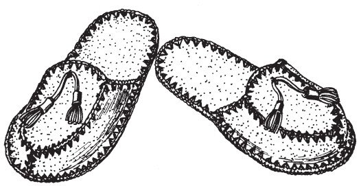 Раскраска тапки