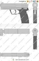 УСП пистолет чертеж