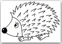 Рисунок ежика для раскрашивания
