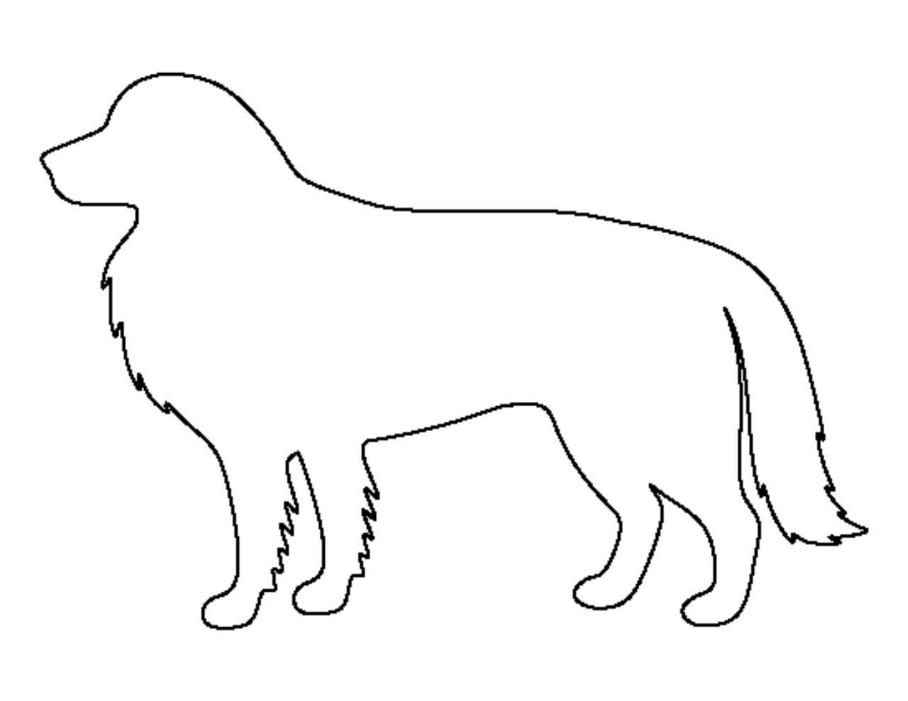 Трафарет собаки для рисования