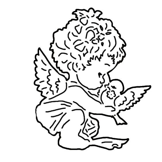 Ангелочек шаблон