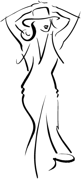 Контурное изображение женщины