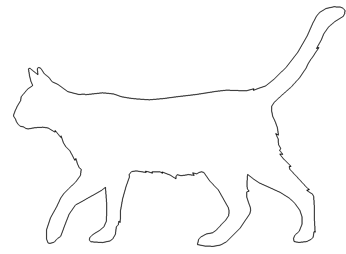 Фигура кошки для вырезания